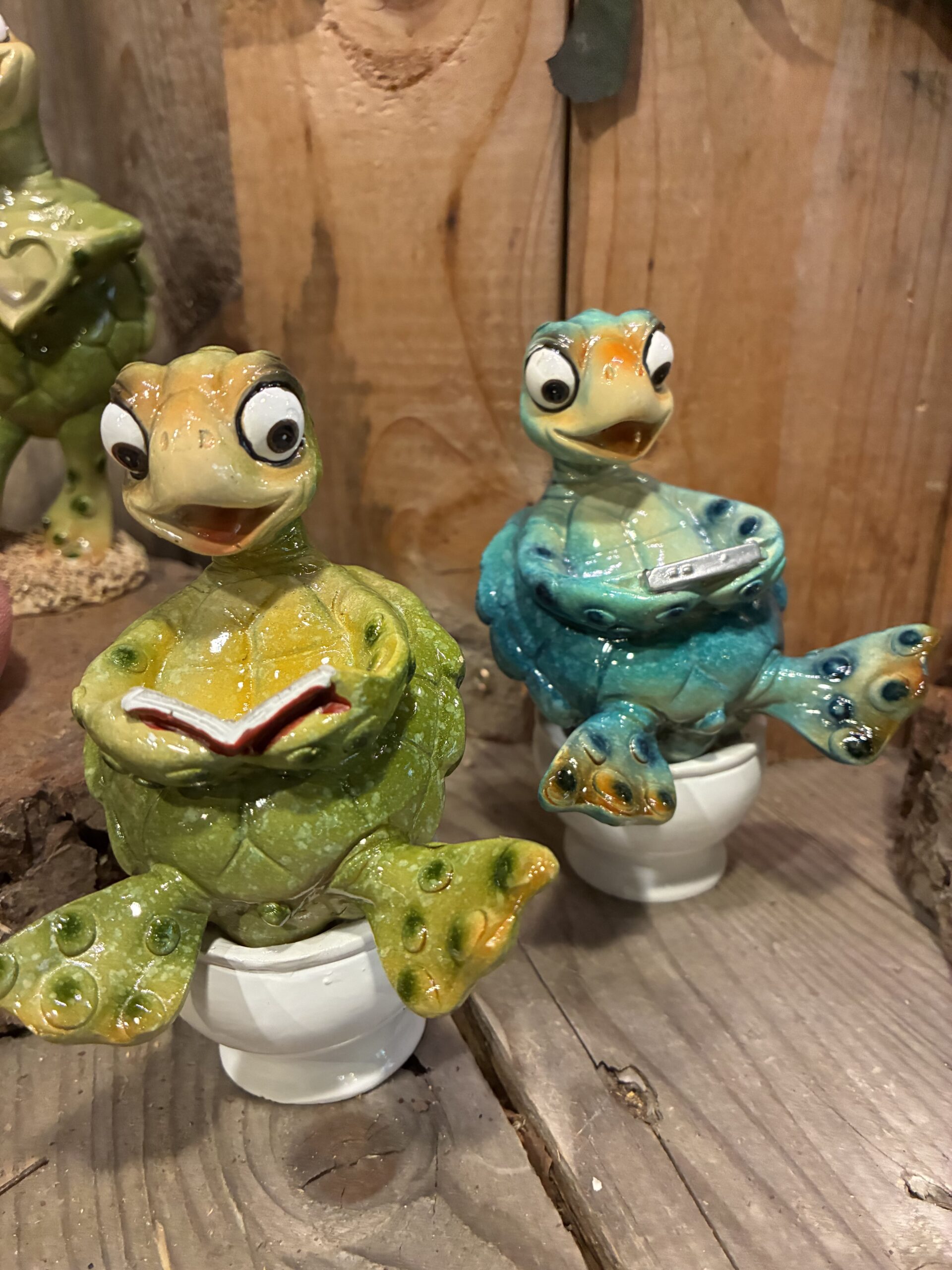 Schildkröten auf der Toilette – Gilde Sfeer Saison Deko